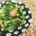 Jaye's cooksnap of when they made ベーコンと小松菜のクミン炒め.
