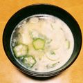 max4995's cooksnap of when they made オクラみょうが豆腐のお味噌汁.