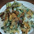 のんうーまま's cooksnap of when they made 大葉チーズたくあんチヂミ[大量消費にも].