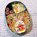 kazupooh77's cooksnap of when they made イースターエッグ☆目玉焼きde簡単うさぎ.