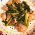 みほ。's cooksnap of when they made 鶏肉とアスパラのバタぽん炒め.