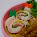 にゃぁくん's cooksnap of when they made お弁当のちくわシソ巻きに＋α.