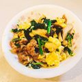 干芋くん's cooksnap of when they made 牛肉ほうれん草のマスタード卵炒め.