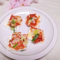 めみたん☆'s cooksnap of when they made はんぺんキムチピザ。おつまみ、お弁当に。.