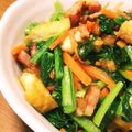 mikkusan's cooksnap of when they made プレ農家めし◆にんじん厚揚げベーコン炒め.