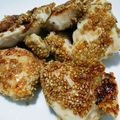 上昇気's cooksnap of when they made 塩麹で☆鶏肉のゴマまぶし焼き.