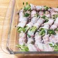 ゆうゆ35's cooksnap of when they made レンジで簡単☆豆苗と大根の豚バラ巻き.