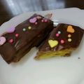 にじます1's cooksnap of when they made クレープ仕立て抹茶スティックチョコケーキ.