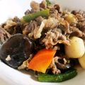 みす茶's cooksnap of when they made 里芋と蓮根の牛しぐれ煮風煮物.