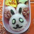 nechi33's cooksnap of when they made かわいいうさぎのキャラ弁.