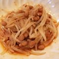 Kapuanani's cooksnap of when they made ☺︎納豆もやし･ラー油がけ.