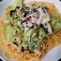 クックQDU3R7☆'s cooksnap of when they made レンジでツナマヨキャベツの塩昆布パスタ.