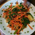 ひまわりちっくー's cooksnap of when they made レンジで小松菜とニンジンのおひたし小鉢.