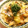 まりはな1221's cooksnap of when they made めんつゆで簡単あさりの和風パスタ.