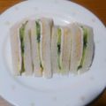 クマザキJ's cooksnap of when they made 辛子バターで！ハムチーきゅうりサンド.