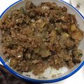 みー３２'s cooksnap of when they made 【15分】鰹節♡茄子と挽肉の和風ガパオ丼.