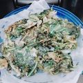 Sayuran's cooksnap of when they made 酢を足してサクサク春菊の天ぷら.