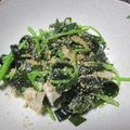 ジョングレ's cooksnap of when they made 肉入り☆三つ葉のピリ辛ごまポン和え.