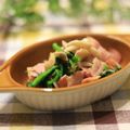 ぽっぽぺぺ's cooksnap of when they made 菜の花＊しめじ＊ベーコンの柚子胡椒炒め.