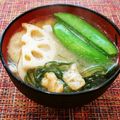 あーこ姐's cooksnap of when they made 切り昆布と蓮根のお味噌汁.