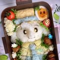 ３匹の大ぶたママ's cooksnap of when they made キャラ弁 カニカマだけでキャンディ.