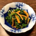 うさじいママ's cooksnap of when they made わさび菜とにんじんのおひたし.