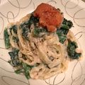 haru_cat's cooksnap of when they made ちぢみほうれん草と明太子のクリームパスタ.