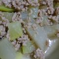 土日料理する人's cooksnap of when they made 大根と豚ひき肉の煮物.