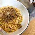 ちょこといす's cooksnap of when they made 味噌でコクを出す！ひき肉のクリームパスタ.
