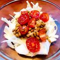 azbjbn's cooksnap of when they made 玉ねぎとトマトと納豆のあえ物.