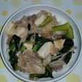紅茶とチーズケーキ's cooksnap of when they made ☆小松菜と豚肉と厚揚げの煮浸し☆.