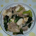 紅茶とチーズケーキ's cooksnap of when they made ☆小松菜と豚肉と厚揚げの煮浸し☆.