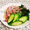 ドラエミ's cooksnap of when they made 時短☆ワカメと玉ねぎのポン酢和え.