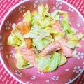 ＊れいぴん＊'s cooksnap of when they made *鮭とキャベツの酢の物*.