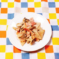 カレンガール's cooksnap of when they made 時短！大根・ベーコン・舞茸のオイマヨ和え.