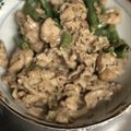 クックZ8J4H4☆'s cooksnap of when they made カリカリ豚こまといんげんのオイマヨソテー.