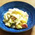 KAKO_KAKO's cooksnap of when they made ☼白菜とベーコンとゆで卵のホットサラダ.