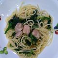 さらた's cooksnap of when they made 楽早☆鶏ももとほうれん草のペペロンチーノ.