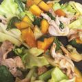 ムーミン谷のmee's cooksnap of when they made 春キャベツと南瓜の炒め物.