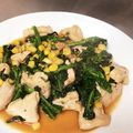 まにまにっ's cooksnap of when they made 菜の花と鶏肉の味噌バターコーン炒め.