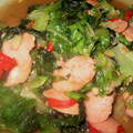 Maxu's cooksnap of when they made たっぷりレタスとソーセージのにんにく炒め.
