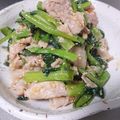 ゼックン's cooksnap of when they made 豚しゃぶと小松菜の辛子酢味噌和え.