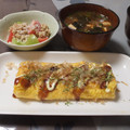 よちりん's cooksnap of when they made 卵焼きのお好み焼風★(^^).