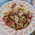 juelmi's cooksnap of when they made キャベツとベーコンきのこの醤油バター炒め.
