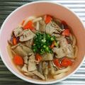 もぐ・ω・くま's cooksnap of when they made 残った豚汁で一人ランチ！　豚汁うどん★.