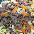 旭山ペンギン's cooksnap of when they made 牛肩ロースとキャベツの鰹醤油炒め.