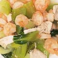 モモマ124's cooksnap of when they made チンゲン菜・エビ・豚肉のシャンタン炒め.