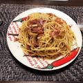 nyankoにゃん's cooksnap of when they made おつまみサラミのオイルパスタ.