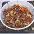 ももも02's cooksnap of when they made 簡単♡ひき肉と野菜のピリ辛そぼろ丼♡.