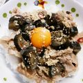 ☆ハートの若葉☆'s cooksnap of when they made 茄子の煮浸し♪リメイク豚丼.